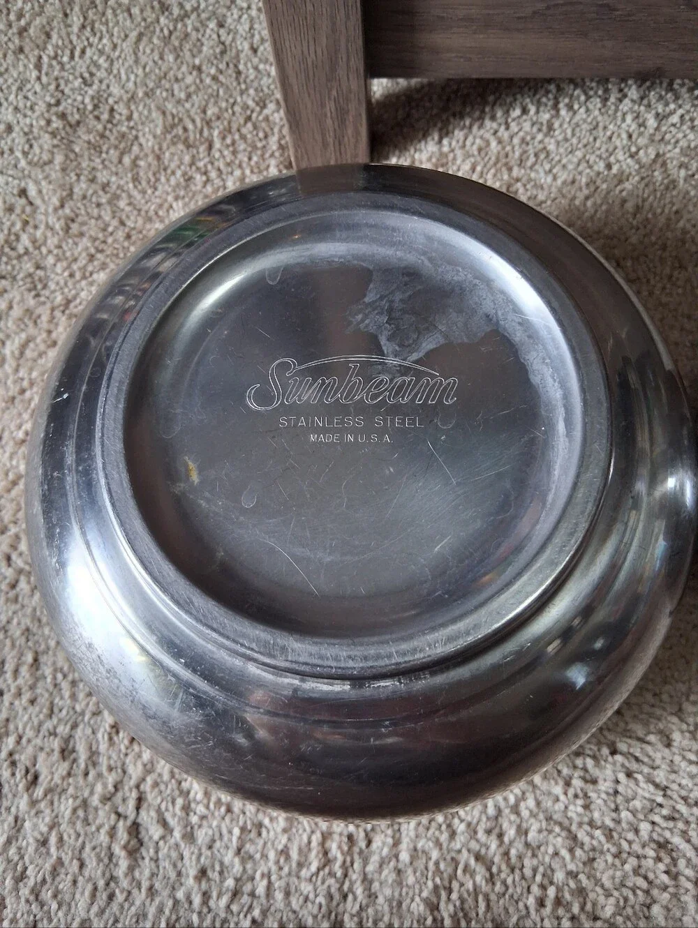 Original Sunbeam Mixmaster Stainless Mixing Bowls 6 1/4 And 9